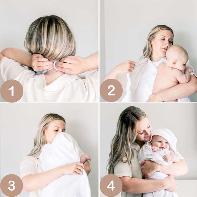 The Fuzzy Sprout Lift, Unsnap & Wrap Towel The Fuzzy Sprout Lift, Unsnap & Wrap Towel