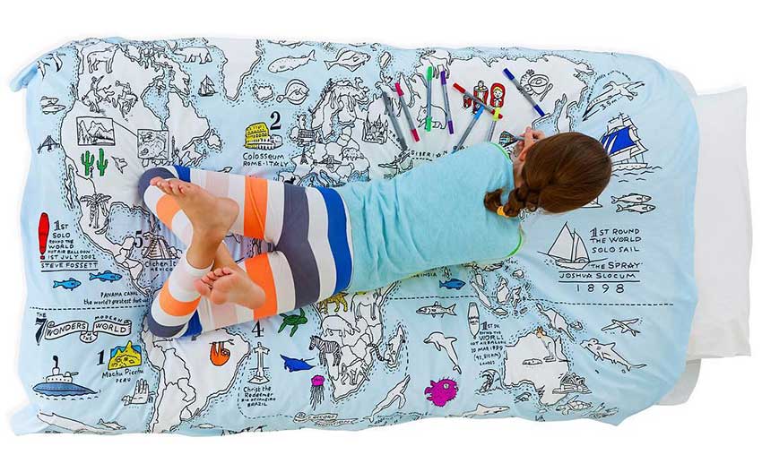 eatsleepdoodle world duvet cover